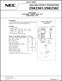 datasheet for 2SK2361 by NEC Electronics Inc.