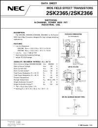 datasheet for 2SK2365 by NEC Electronics Inc.