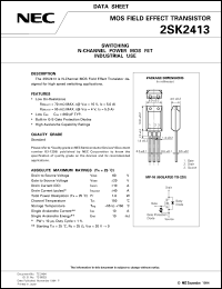 datasheet for 2SK2413 by NEC Electronics Inc.