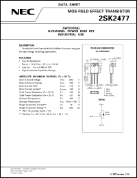 datasheet for 2SK2477 by NEC Electronics Inc.