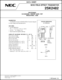 datasheet for 2SK2482 by NEC Electronics Inc.