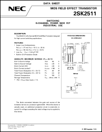 datasheet for 2SK2511 by NEC Electronics Inc.