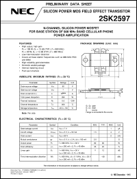 datasheet for 2SK2597 by NEC Electronics Inc.