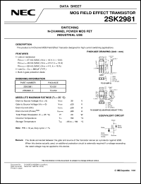 datasheet for 2SK2981 by NEC Electronics Inc.