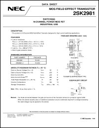 datasheet for 2SK2981-E1 by NEC Electronics Inc.