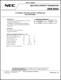 datasheet for 2SK3054 by NEC Electronics Inc.