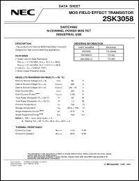 datasheet for 2SK3058 by NEC Electronics Inc.