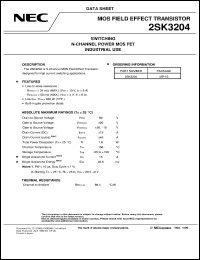 datasheet for 2SK3204 by NEC Electronics Inc.