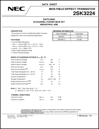 datasheet for 2SK3224 by NEC Electronics Inc.