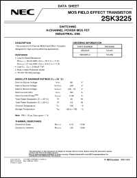 datasheet for 2SK3225 by NEC Electronics Inc.