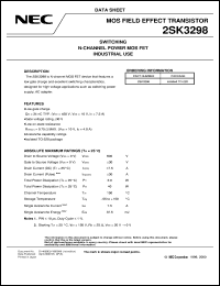 datasheet for 2SK3298 by NEC Electronics Inc.