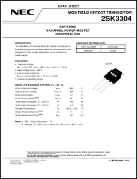 datasheet for 2SK3304 by NEC Electronics Inc.