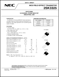 datasheet for 2SK3325 by NEC Electronics Inc.