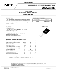 datasheet for 2SK3326 by NEC Electronics Inc.