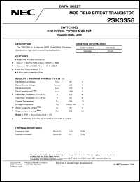 datasheet for 2SK3356 by NEC Electronics Inc.