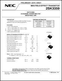 datasheet for 2SK3359 by NEC Electronics Inc.