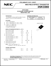 datasheet for 2SK3360 by NEC Electronics Inc.