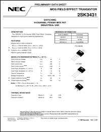 datasheet for 2SK3431-S by NEC Electronics Inc.