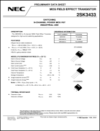 datasheet for 2SK3433 by NEC Electronics Inc.