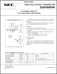 datasheet for 2SK680A by NEC Electronics Inc.