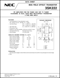 datasheet for 3SK222 by NEC Electronics Inc.