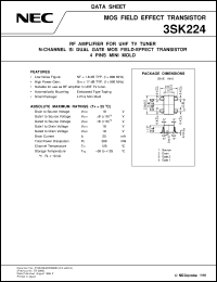 datasheet for 3SK224 by NEC Electronics Inc.