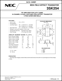 datasheet for 3SK254 by NEC Electronics Inc.