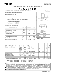 datasheet for 2SA562TM by Toshiba