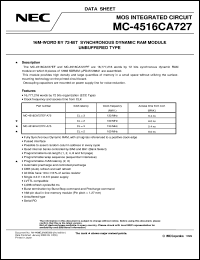 datasheet for MC-4516CA727EF-A75 by NEC Electronics Inc.