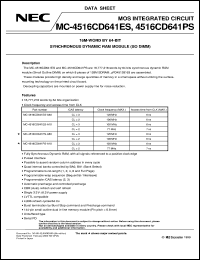 datasheet for MC-4516CD641ES-A10 by NEC Electronics Inc.