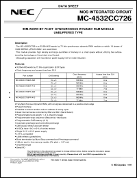 datasheet for MC-4532CC726EF-A10 by NEC Electronics Inc.