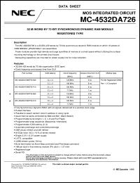 datasheet for MC-4532DA726EF-A10 by NEC Electronics Inc.