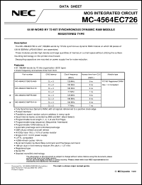 datasheet for MC-4564EC726EFB-A10 by NEC Electronics Inc.