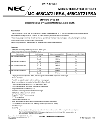 datasheet for MC-458CA721ESA-A10 by NEC Electronics Inc.