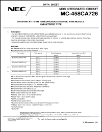 datasheet for MC-458CA726EFB-A10 by NEC Electronics Inc.