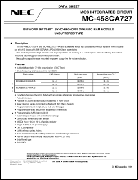 datasheet for MC-458CA727EFA-A75 by NEC Electronics Inc.