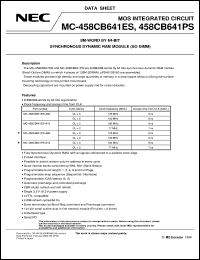 datasheet for MC-458CB641ES-A10 by NEC Electronics Inc.