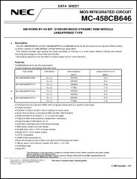 datasheet for MC-458CB646EFB-A80 by NEC Electronics Inc.