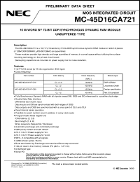 datasheet for MC-45D16CA721KF-C80 by NEC Electronics Inc.