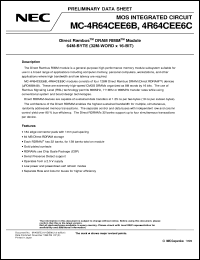 datasheet for MC-4R64CEE6B-653 by NEC Electronics Inc.