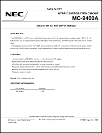 datasheet for MC-9400A by NEC Electronics Inc.