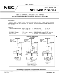 datasheet for NDL5481P1C by NEC Electronics Inc.