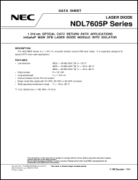 datasheet for NDL7605P1D by NEC Electronics Inc.