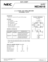 datasheet for NE34018 by NEC Electronics Inc.