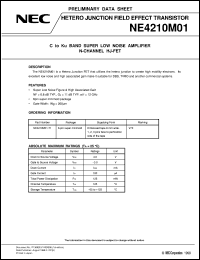 datasheet for NE4210M01 by NEC Electronics Inc.