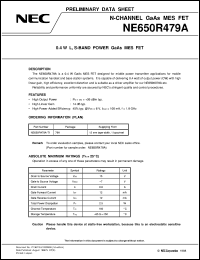 datasheet for NE650R479A by NEC Electronics Inc.