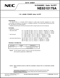 datasheet for NE6510179A by NEC Electronics Inc.