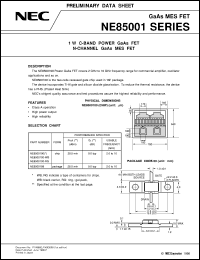 datasheet for NE8500199 by NEC Electronics Inc.