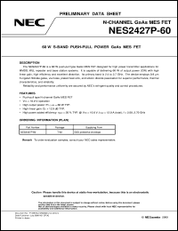 datasheet for NES2427P-60 by NEC Electronics Inc.