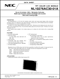 datasheet for NL10276AC30-01A by NEC Electronics Inc.